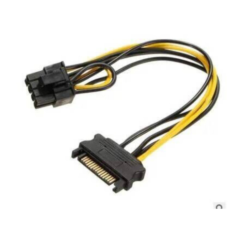 Dây Cáp Chuyển Đổi Nguồn Từ 15 Pin Sata Sang 8pin (6 + 2)