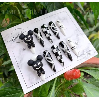 Nailbox thiết kế tặng kèm bộ keo úp móng 5 món như hình