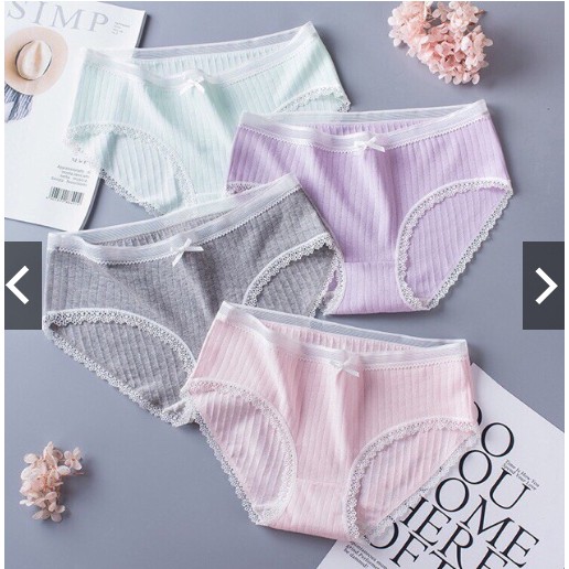 [Mã 12FASHIONSALE1 giảm 10K đơn 50K] Quần lót cotton gân tăm kháng khuẩn siêu mềm | BigBuy360 - bigbuy360.vn