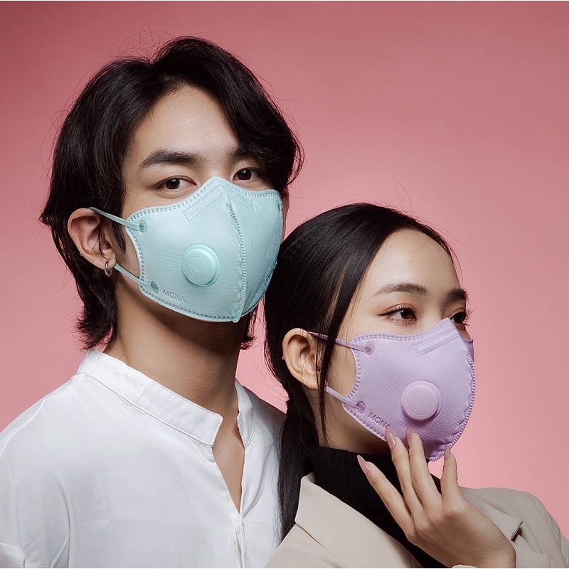 [Mã MONAKM20 giảm 20%] Một chiếc khẩu trang Mona tiêu chuẩn N99 có Van ngăn 99% hạt bụi siêu mịn kích thước 0,3 Mircrome