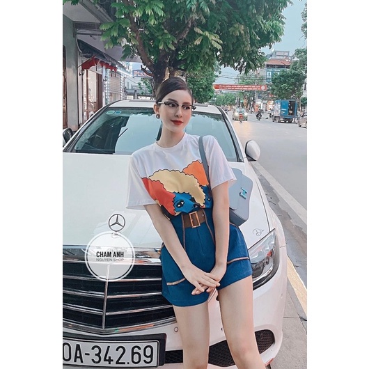 [ 𝐅𝐑𝐄𝐄 𝐒𝐇𝐈𝐏 ] SET ÁO CÔ GÁI TÓC XÙ MIX SOOC ĐÙI VIỀN XANH HÀNG L1