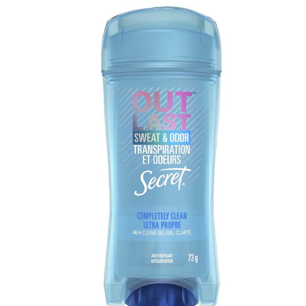 Lăn khử mùi dạng gel Secret Outlast Sweat & Odor Completely Clean 73g