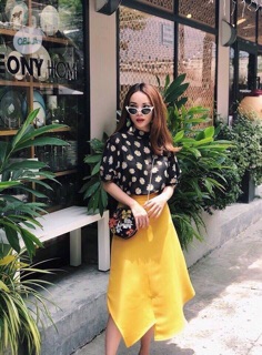 SET ÁO HOA KÈM CHÂN VÁY VÀNG (ẢNH THẬT CUỐI)