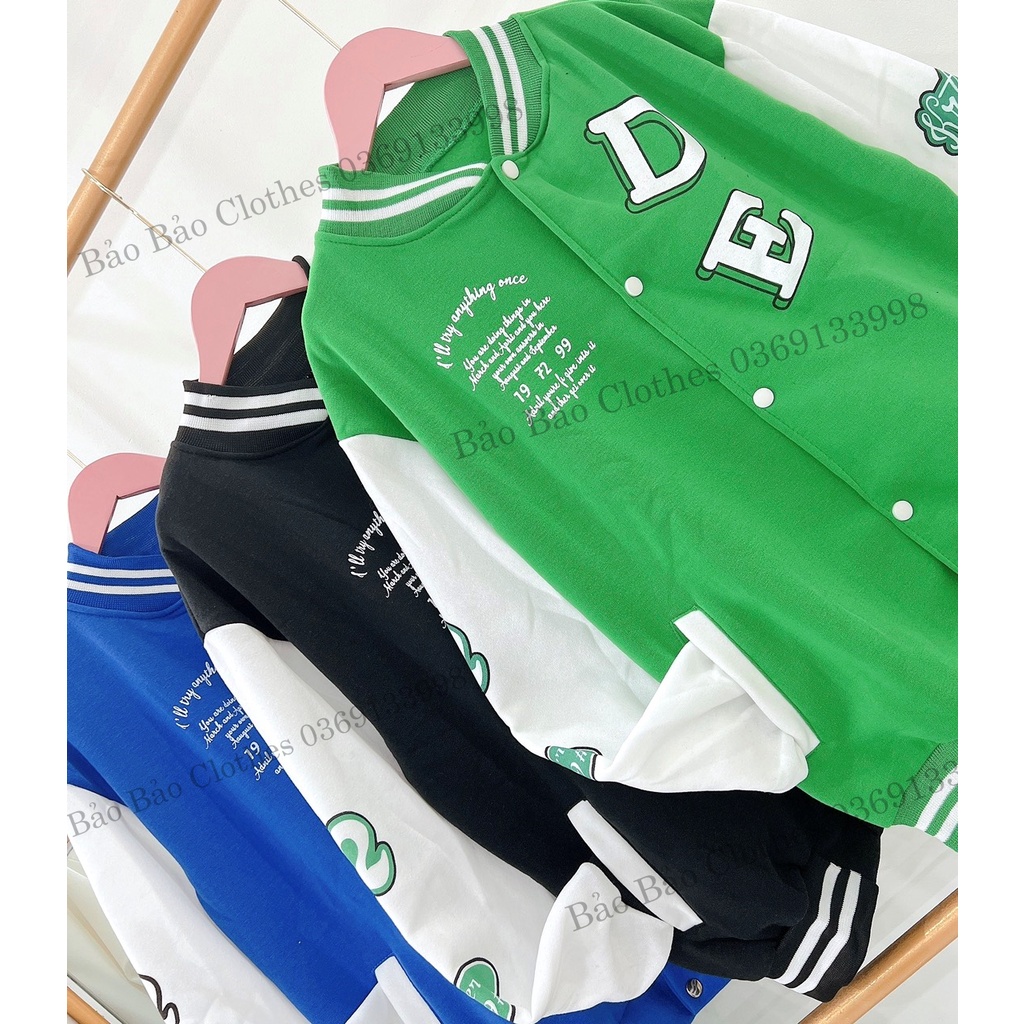 Áo Khoác DE Dáng Rộng Bomber Nam Nữ Unisex Dày Dặn Bo Tay Bồng Chất Nỉ Dày Đẹp