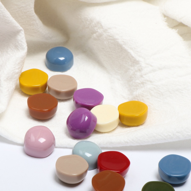 Set 10 Kẹp Tóc Bằng Resin Màu Trơn DIY Dành Cho Điện Thoại