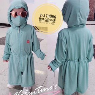 Áo Khoác Chống Nắng Toàn Thân Cho Bé Trai Size Đại Vải Thông Hơi Cao Cấp Kèm Khẩu Trang