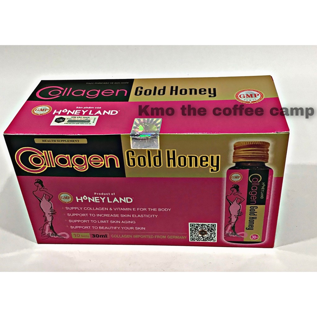 Hộp 10 chai collagen nước nhập từ Đức Collagen Gold Honey đẹp da, chống lão hóa