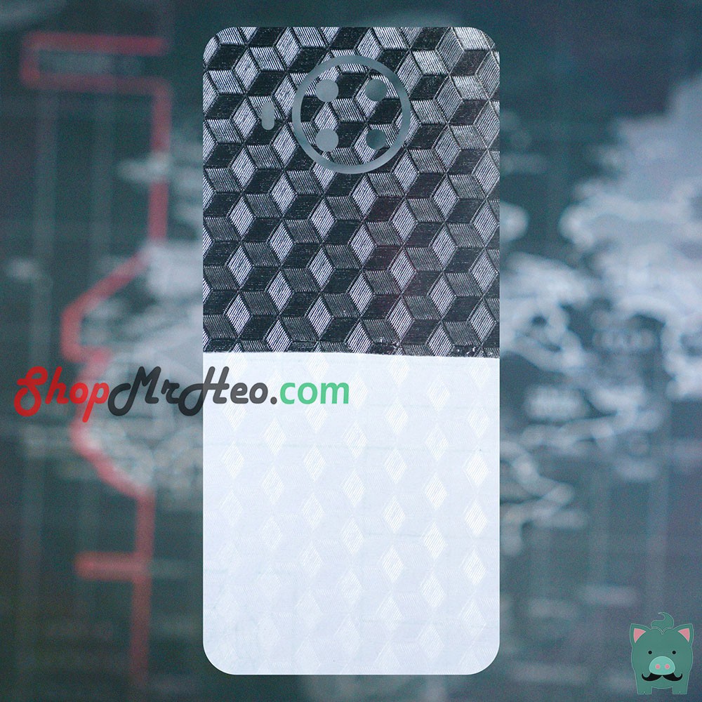 Skin Dán Mặt Sau Lưng Vân 3D Nokia 8.3 - Carbon, Hình hộp, Nhám, Vân Da