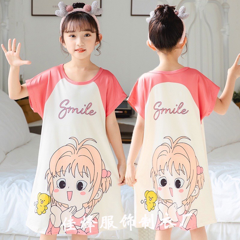 COMBO 3 váy suông in hình 3d siêu dễ thương cho bé gái(size 8-40kg)