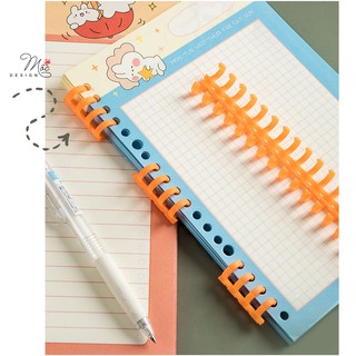 SET 2c Thanh còng nhựa làm sổ DIY 30 lỗ BINDER