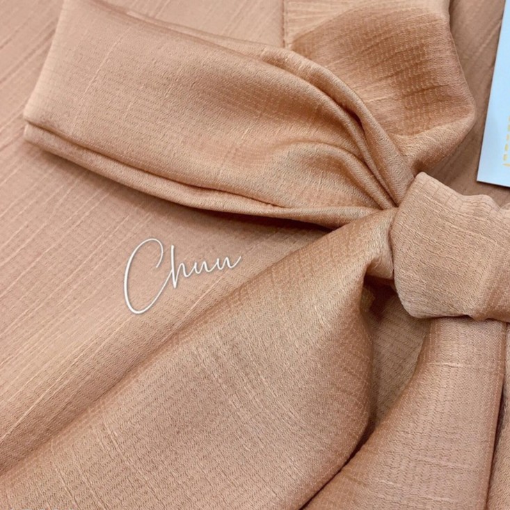 Áo sơ mi lụa trơn nơ tay dài CHUU A5236 | BigBuy360 - bigbuy360.vn