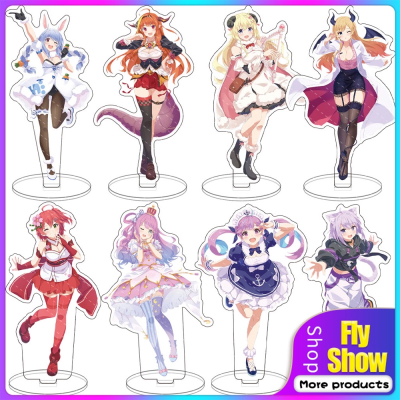 Mô hình nhân vật Usada Pekora Uruha Rushia Hosimati Suisei Inugami Korone trong Anime Holive Vtuber có chân đế để bàn