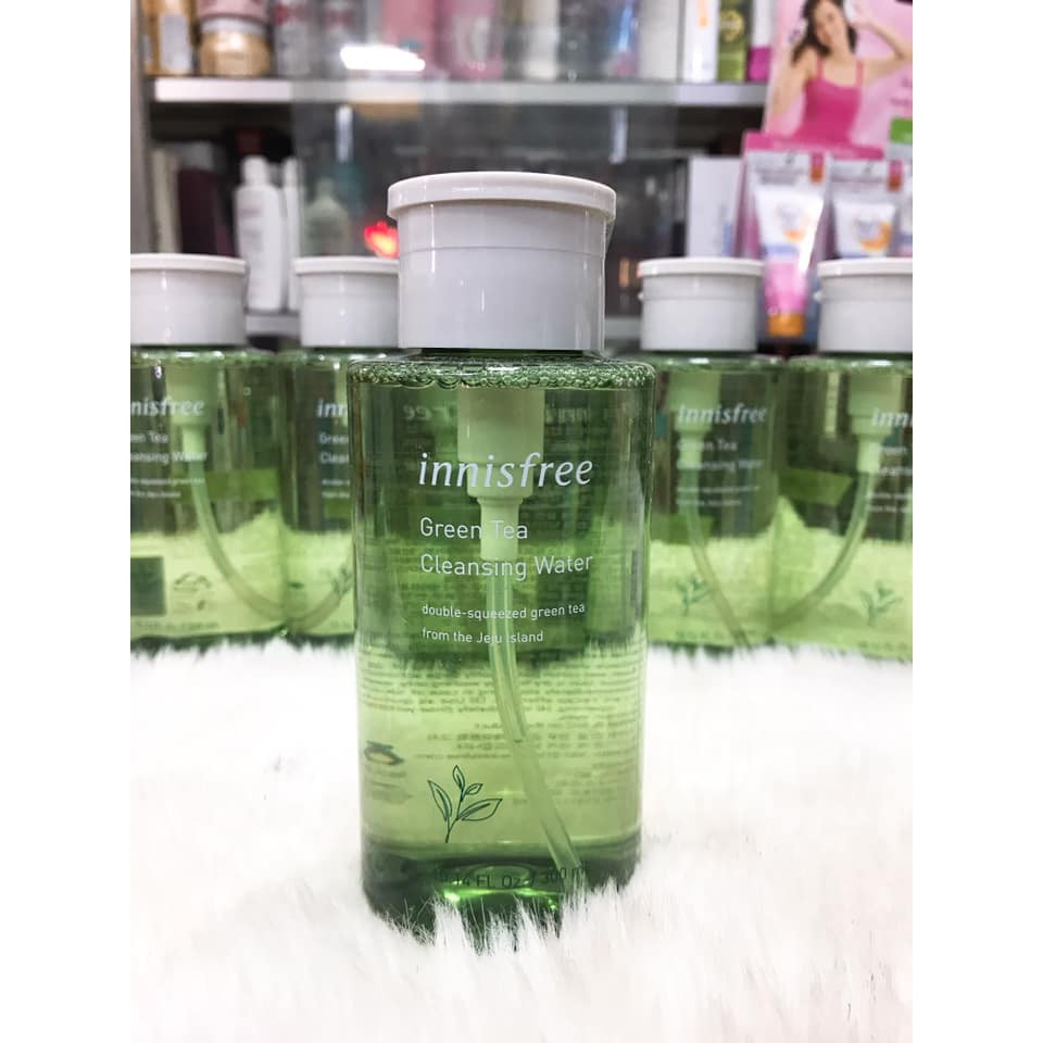 (Mẫu Mới 2019) Nước Tẩy Trang Từ Trà Xanh Đảo Jeju Innisfree Green Tea Cleansing Water 300ml