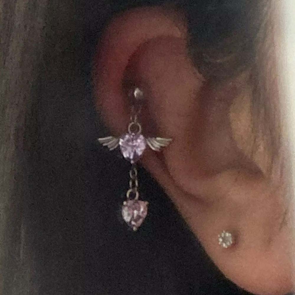 1 Khuyên Tai Hình Đôi Cánh Thiên Thần Thời Trang Âu Mỹ