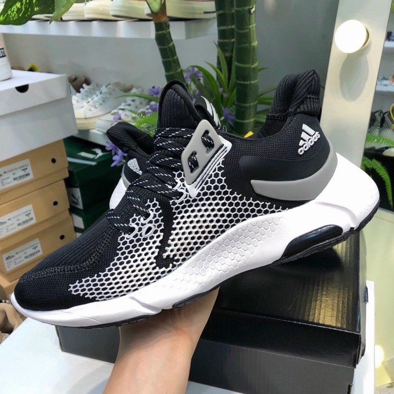 (Video cận cảnh) Giày thể thao sneaker alphabounce 2020 instinct đen trắng