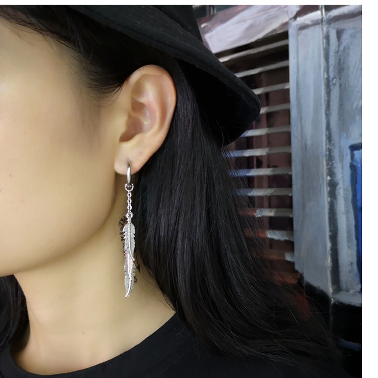 Khuyên tai kẹp vành hình liễu rủ