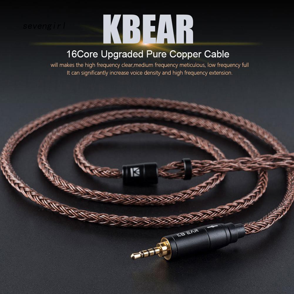 SVGL_KBEAR 2.5/3.5/4.5mm MMCX/2Pin/QDC Pure Copper 16 Cores Earphones Balanced Cable