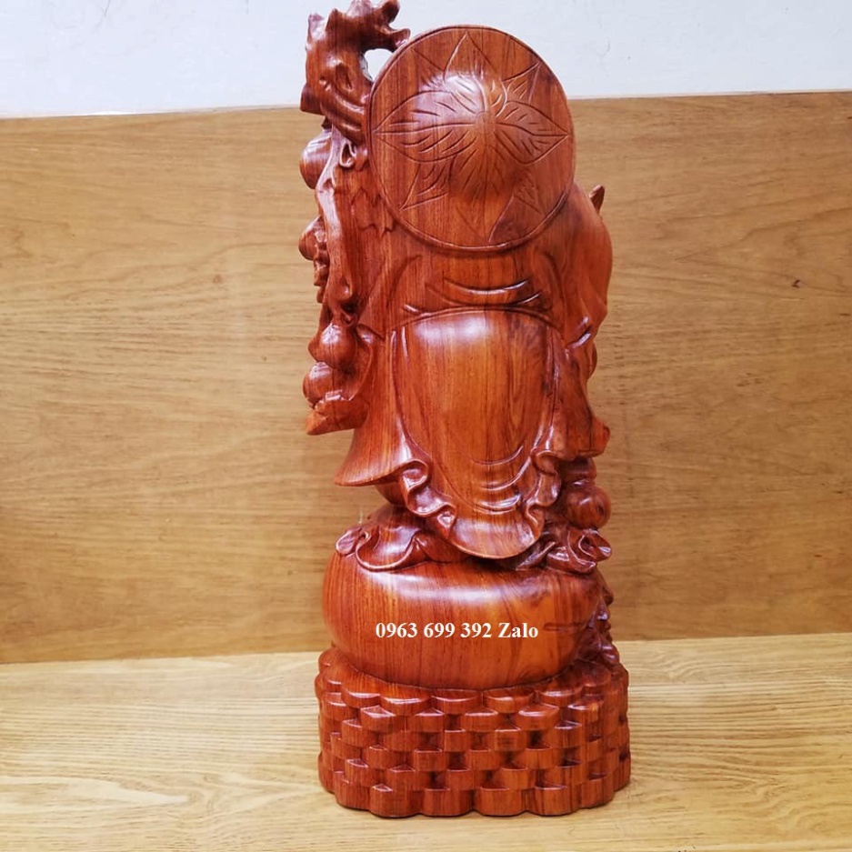 [GIA RE] Tượng phật di lặc nhị phúc gỗ hương