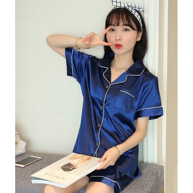 [FREESHIP] Đồ bộ mặc nhà nữ, pijama nữ ngắn màu trơn tay ngắn giá rẻ, chất lượng ổn C095