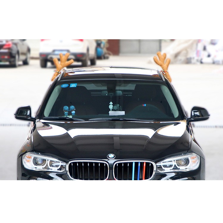 Bộ sừng mũi tuần lộc trang trí xe hơi ô tô mùa Noel -  trang trí noel