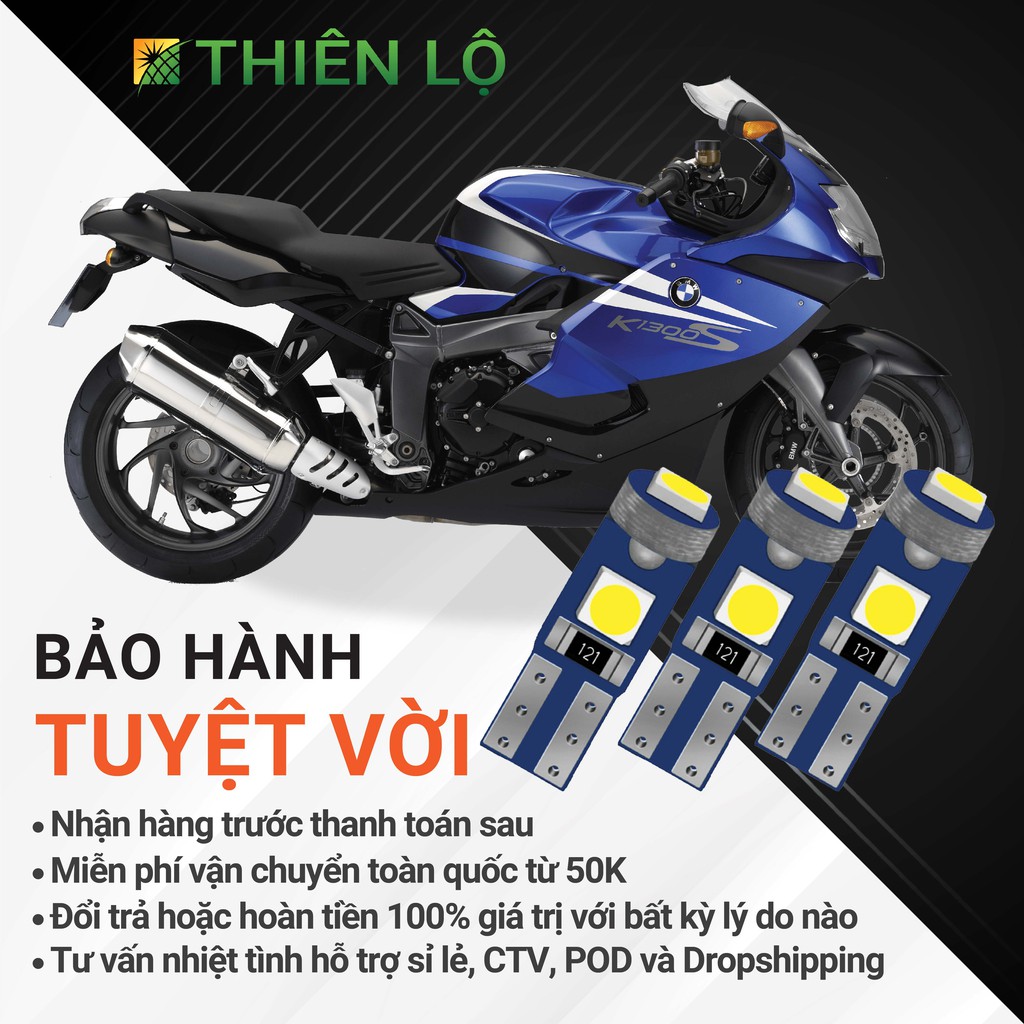 [CHIP THẾ HỆ MỚI] 02 Bóng đèn LED T5 đèn đồng hồ demi 3 SMD Chip 3030 cực sáng cho ô tô xe máy của Thiên Lộ