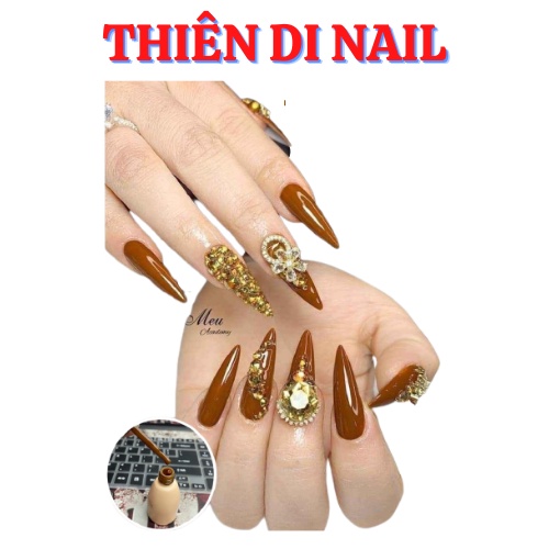 Sơn gel Nhật màu nâu đất được chị em mê mẩn Thiên Di Nail