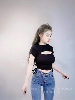 Áo Crt khoét ngực rút dây