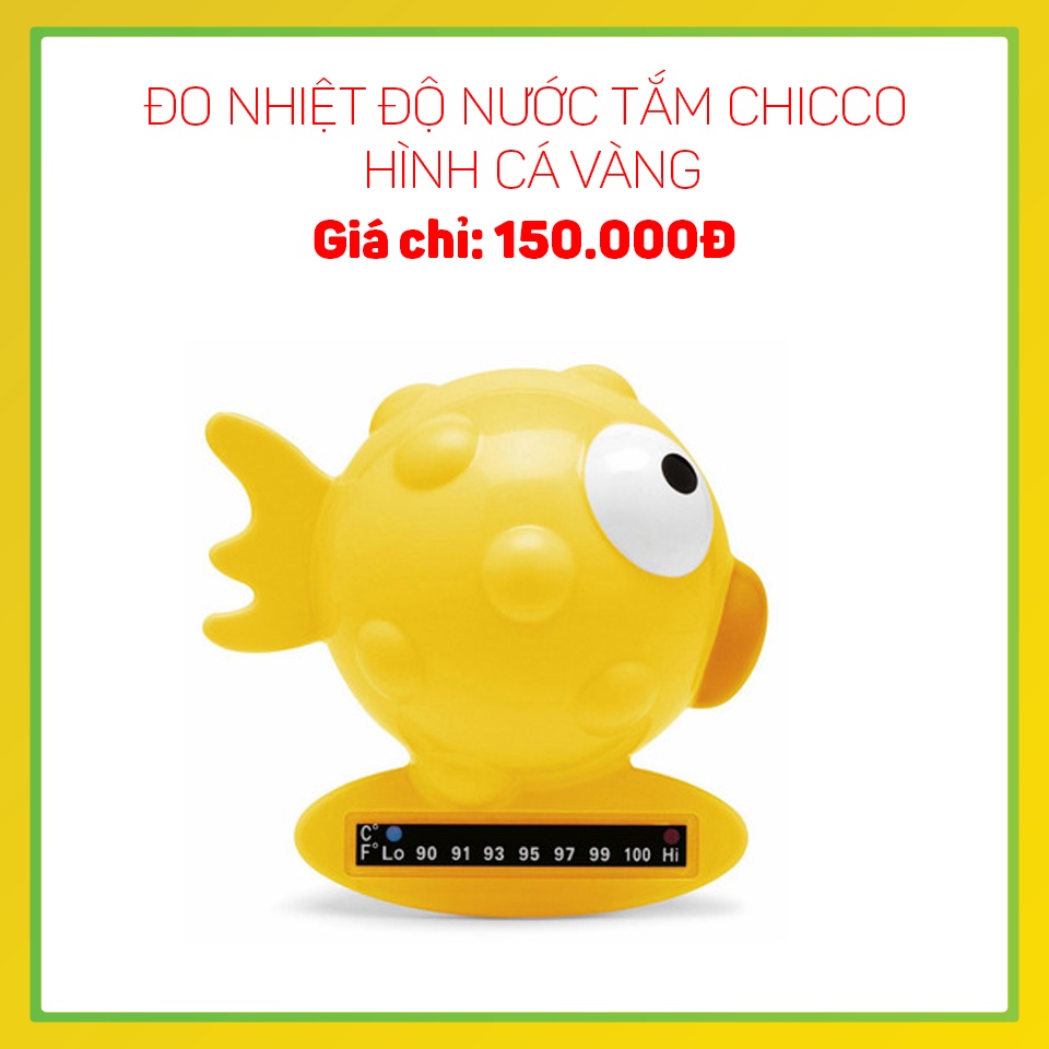 Đo nhiệt độ nước tắm Chicco hình chú cá