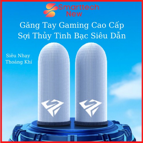 Găng tay chơi game SHEZI S03  sợi bạc thủy tinh cao cấp 2 ngón, Bao tay chơi game chống mồ hôi ngón tay hiệu quả Memo