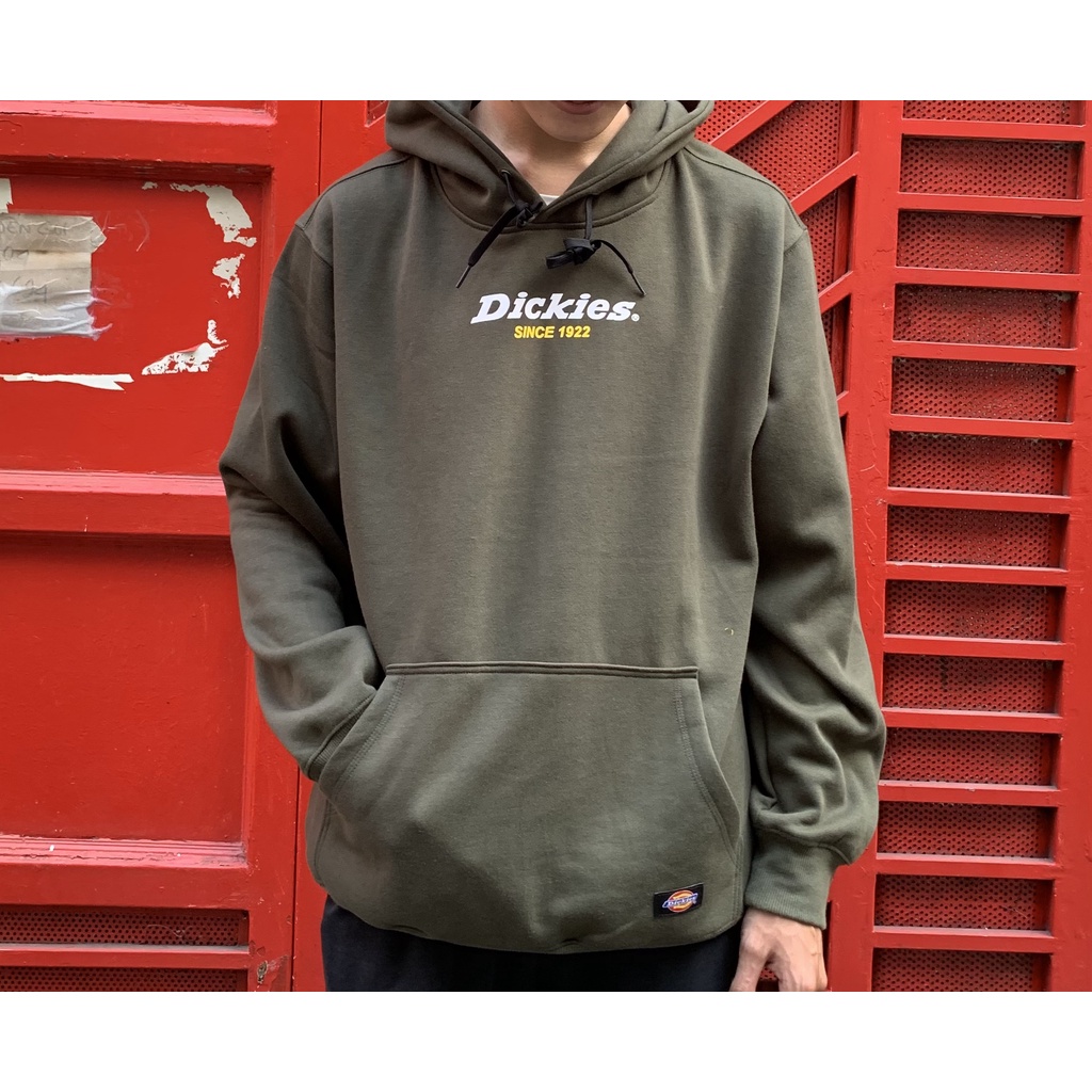 Áo hoodie nỉ Dickies nam nữ unisex form rộng basic in ngực chính hãng - Helistore