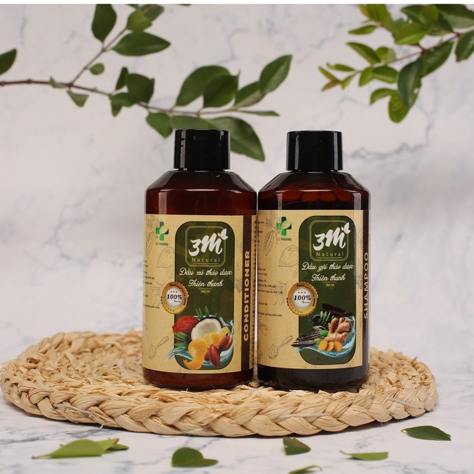 Bộ gội xả thảo dược mọc tóc 3M natural siêu thơm lành tính | BigBuy360 - bigbuy360.vn