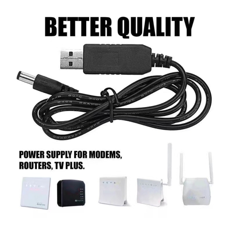 Dây Cáp Sạc USB 5.5x2.1mm 5V Sang DC 9v / 12v Chuyên Dụng