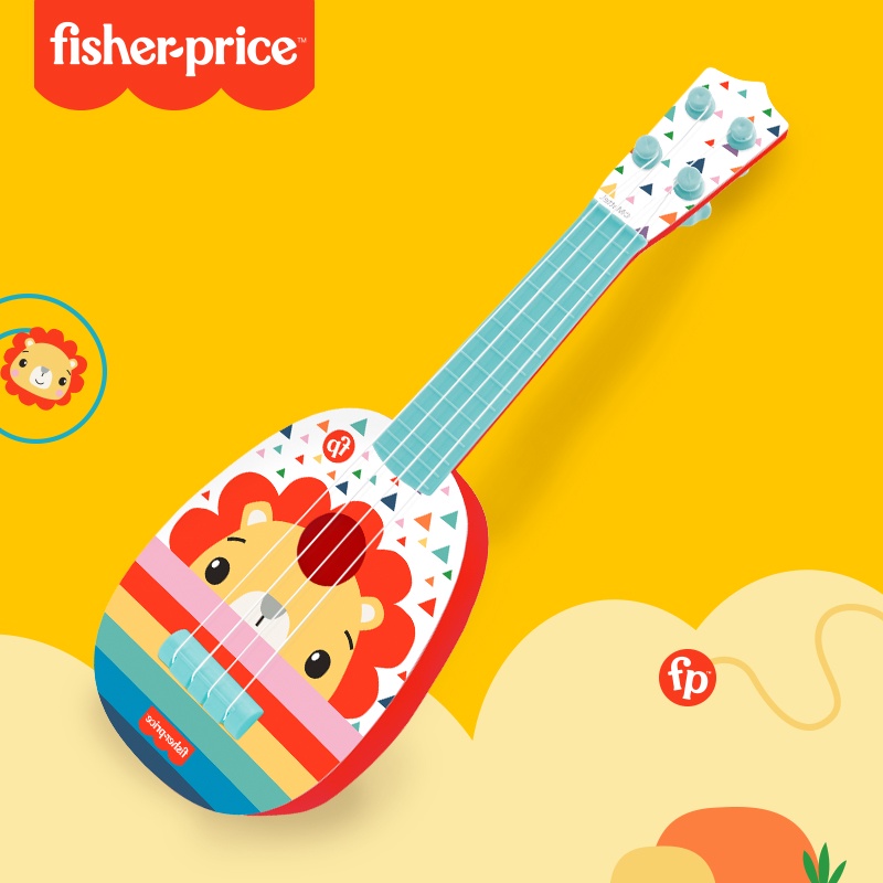 [Hàng sẵn] Đàn Ukulele Hãng Fisher hoạt tiết Sư tử đáng yêu cho bé