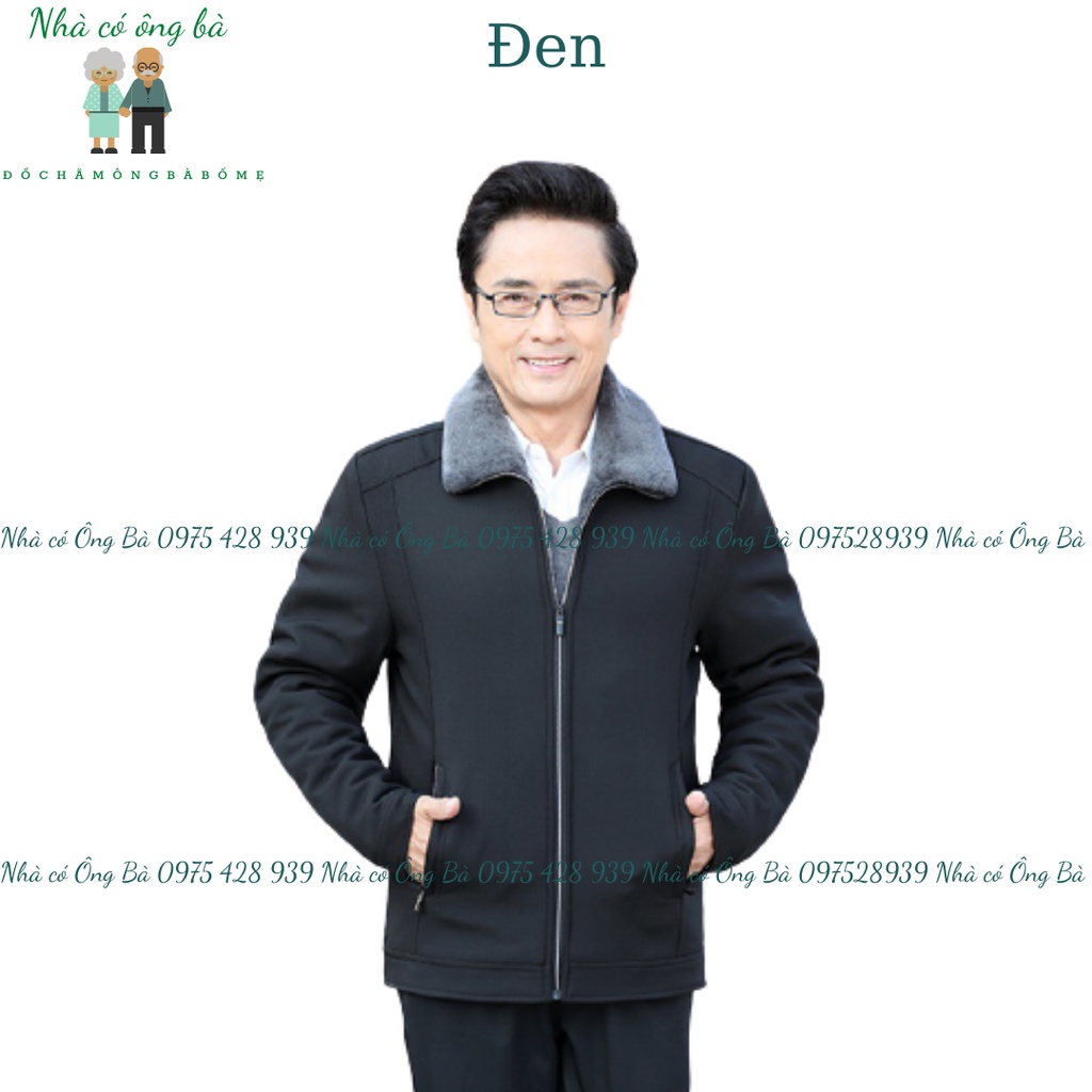 Áo khoác trần bông kéo khóa cực ấm cho bố mùa đông, áo khoác mùa đông nam giới đồ trung niên mẫu mới hot