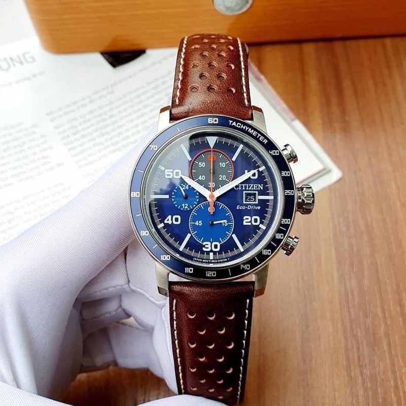 Đồng Hồ Nam Citizen Eco-Drive Mặt 43mm, chống nước 100m