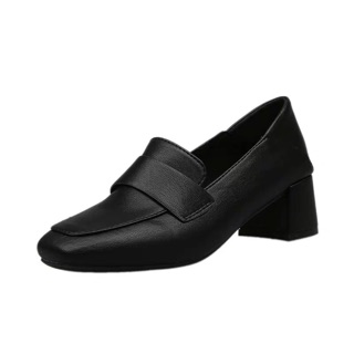 Giầy lười da lỳ gót 5cm [ Hàng order ]