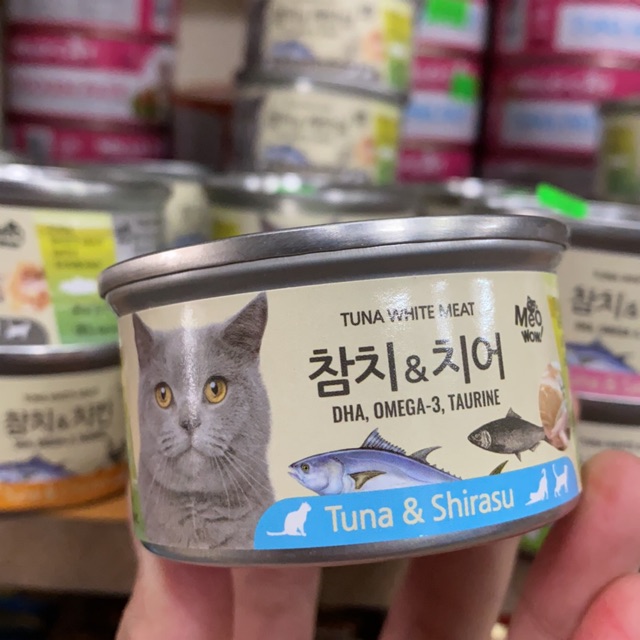 Pate meowow cá ngừ &amp; cá cơm cho mèo 80g