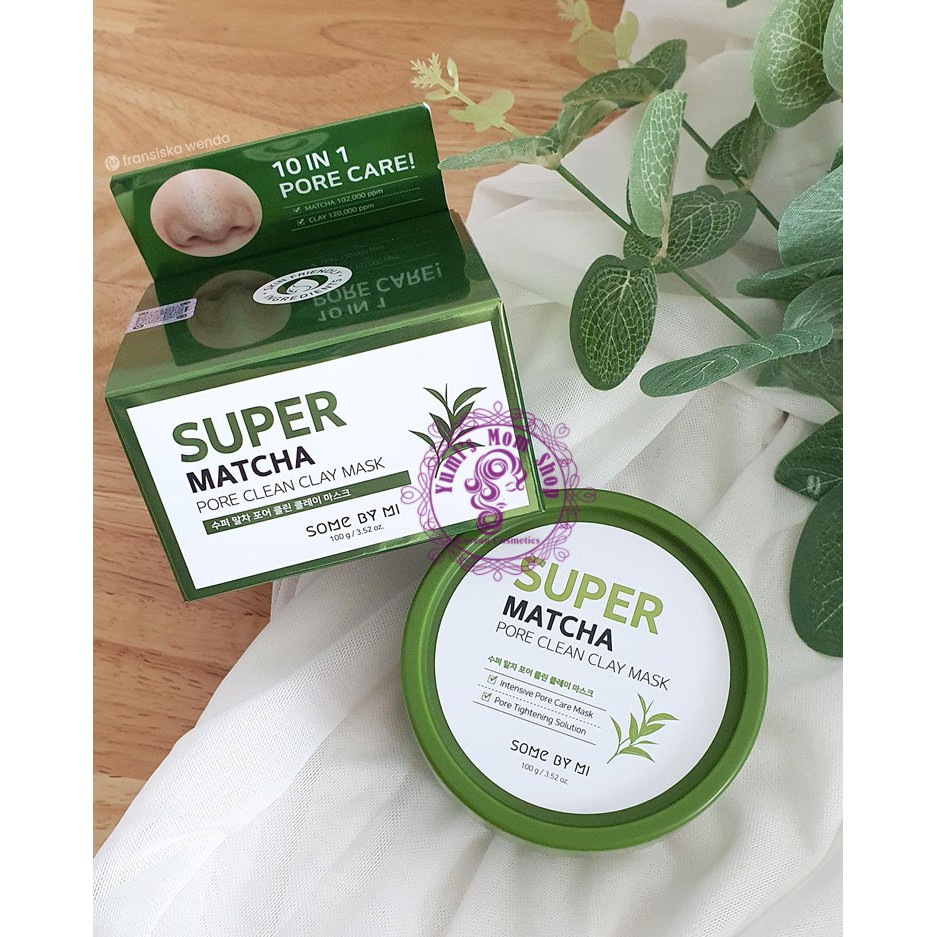 Mặt Nạ Đất Sét Trà Xanh Giúp Làm Sạch, Thu Nhỏ Lỗ Chân Lông Some By Mi Super Matcha Pore Clean Clay Mask 100g