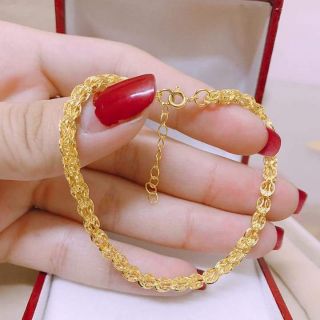 Lắc tay bạc xi vàng