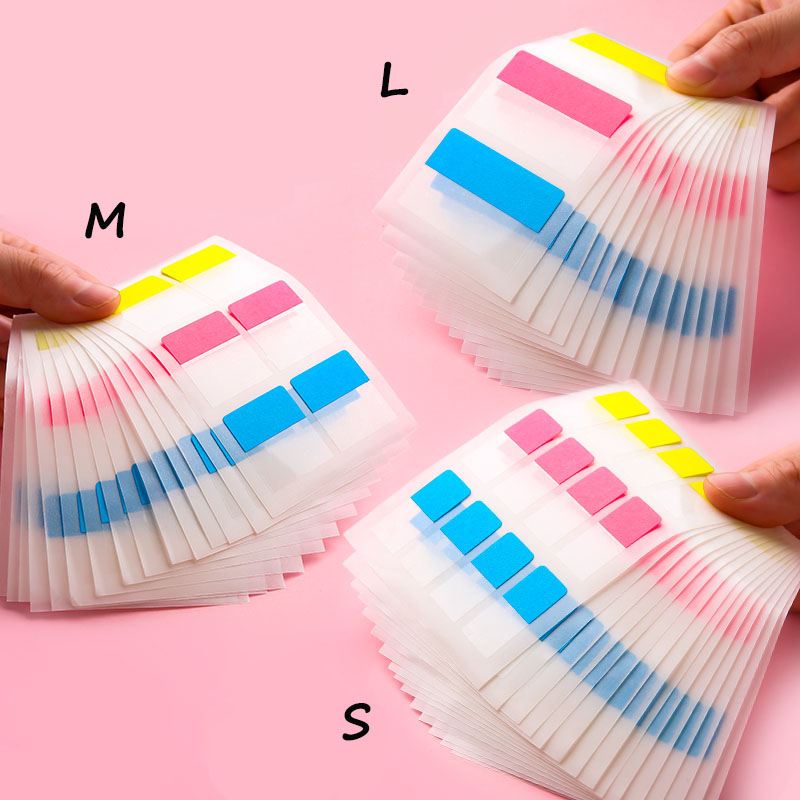 Nhãn Dán Ghi Chú Trong Suốt Nhiều Màu Sắc Cho Học Sinh