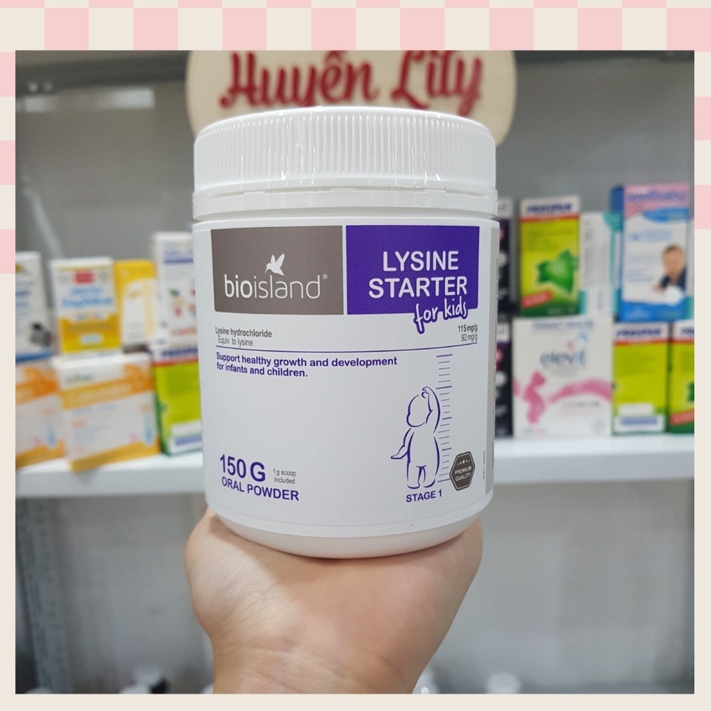 Bột tăng chiều cao Bio Island Lysine Starter 150g cho trẻ dưới 6 tuổi của Úc
