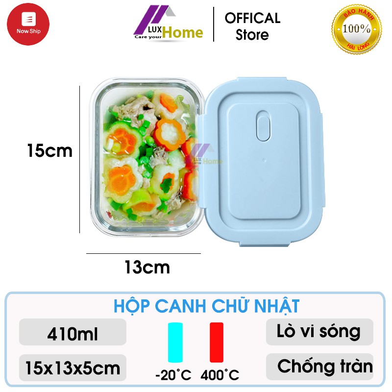 Hộp đựng canh chống tràn bằng thủy tinh | Hộp lạnh đựng thực phẩm cao cấp