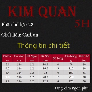 Cần Câu Tay Kim Quan 5h