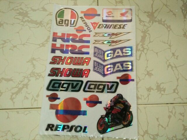Bộ tem trang trí xe repsol