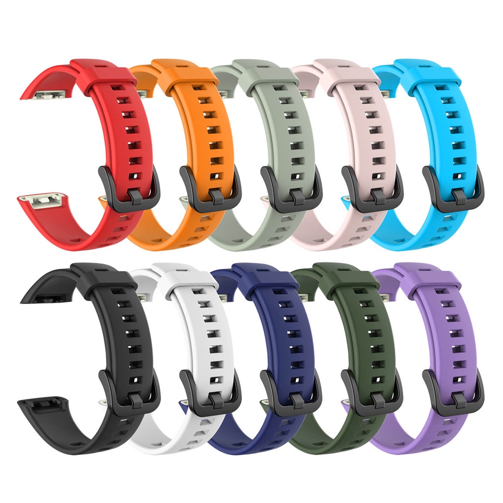 Dây đeo silicone mềm thiết kế nhiều lỗ thay thế thời trang cho Huawei Honor Band 6