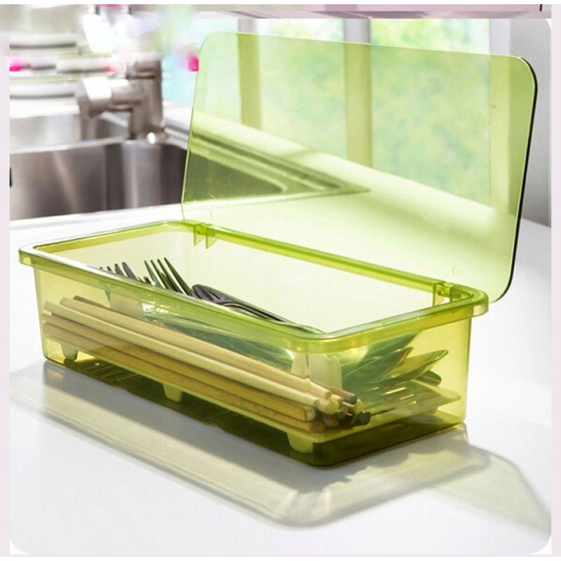 Hộp đựng đũa thìa có nắp cao cấp 0768 TA