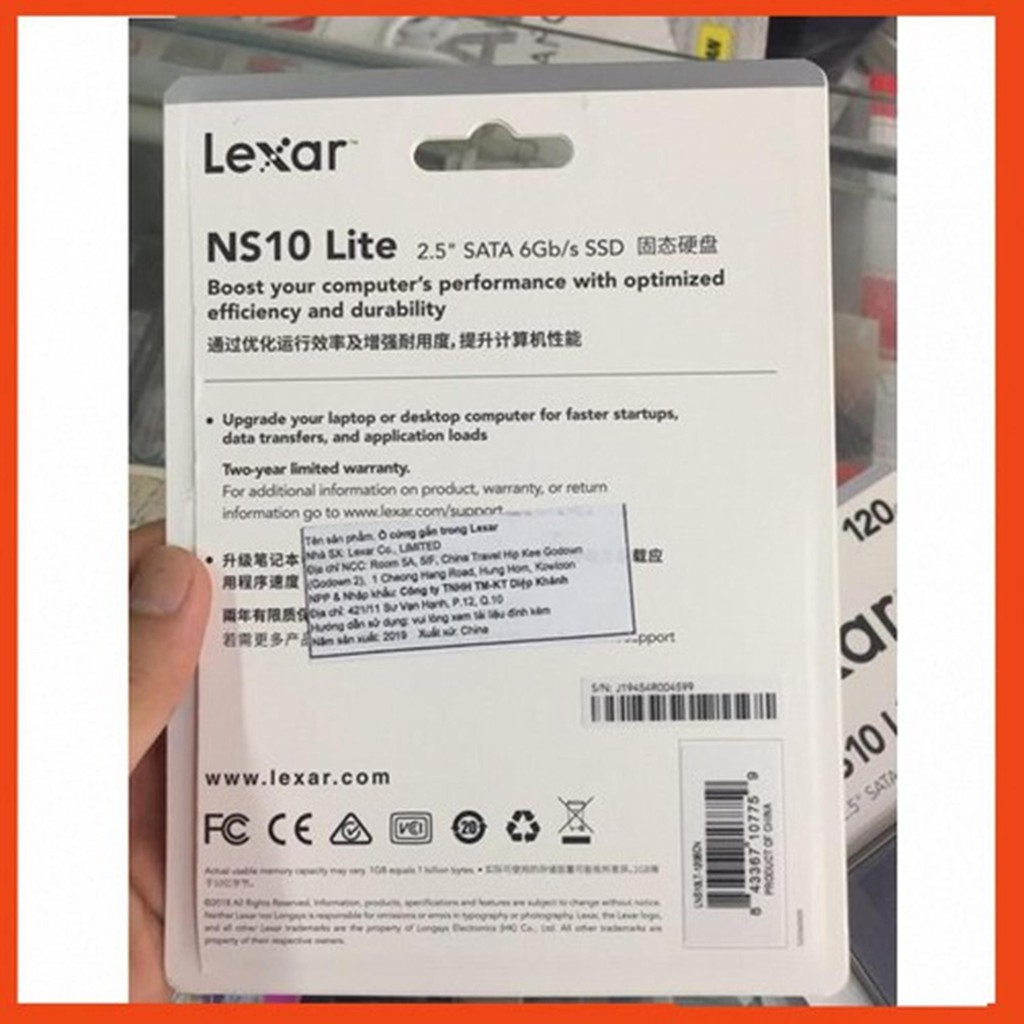 Ổ cứng SSD 360GB Lexar NS10 Lite 2.5-Inch SATA III - Bảo hành 3 năm | BigBuy360 - bigbuy360.vn