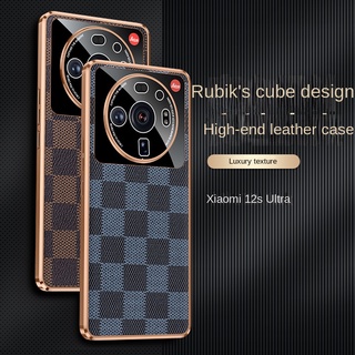 Ốp Điện Thoại Da Cao Cấp Siêu Mỏng Chống Sốc Bảo Vệ Ống Kính Máy Ảnh Cho Xiaomi 12S Ultra 12S Pro