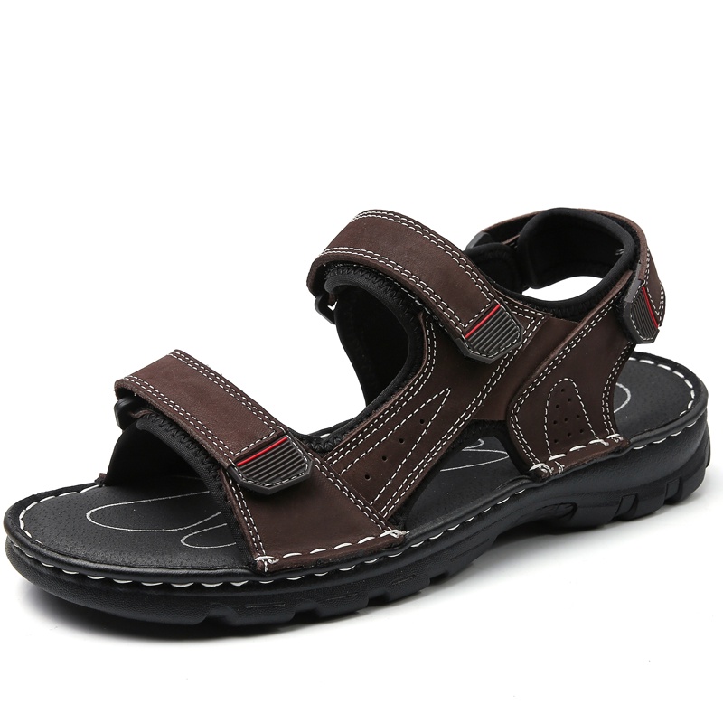 Giày Sandal Da Giả Chống Thấm Nước Cho Nam