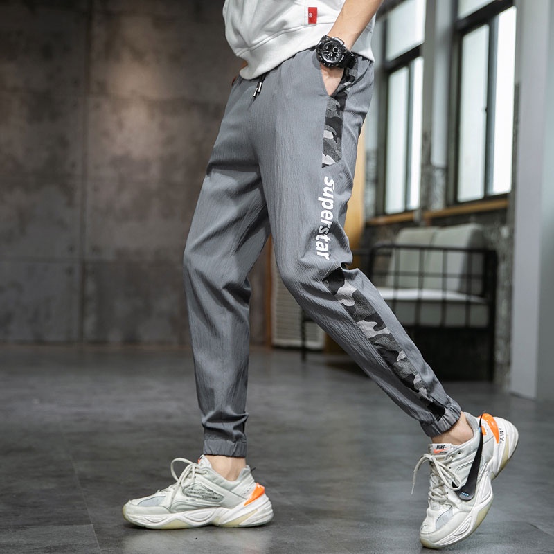 Quần Dài Thể Thao Dáng Rộng Thoáng Khí Nhanh Khô Thời Trang Mùa Hè Cho Nam